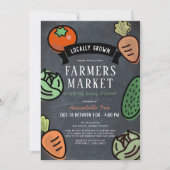 Farmers Market Chalkboard Drive-by Baby shower Kaart (Voorkant)