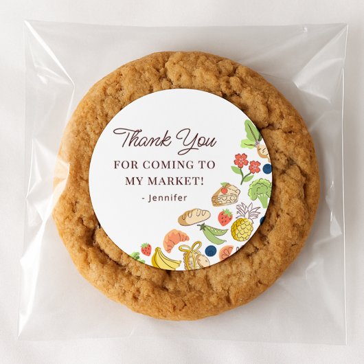 Farmers Market Farm Fresh Birthday  Ronde Sticker