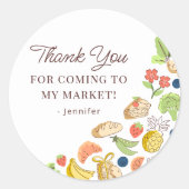 Farmers Market Farm Fresh Birthday  Ronde Sticker (Voorkant)
