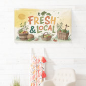 Farmer's Market Fresh & Local Banner – Levendige C (Insitu)
