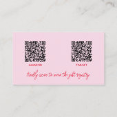 Farmer's Market Gift Registry roze en rode QR-code Informatiekaartje (Achterkant)