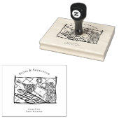 Farmers Market Illustration Rubber Stamp Rubberstempel (Gestempeld)