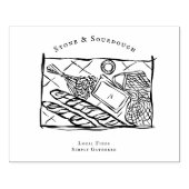 Farmers Market Illustration Rubber Stamp Rubberstempel (Afrduk)