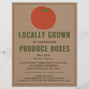 Farmer's Market Local Produce Tomato Flyer