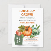 Farmers Market Locally Grown Baby Shower Invite  (Voorkant)