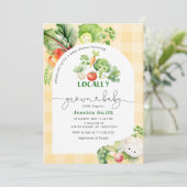 Farmers market Locally grown baby shower Kaart (Staand voorkant)