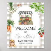 Farmers Market Locally Grown Shower Welcome Sign Poster (Voorkant)