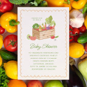 Farmer's Market Locally Grown Veggies Baby Shower Kaart