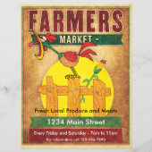 Farmers Market Morning Rooster Flyer (Achterkant)
