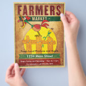 Farmers Market Morning Rooster Flyer (Hand)