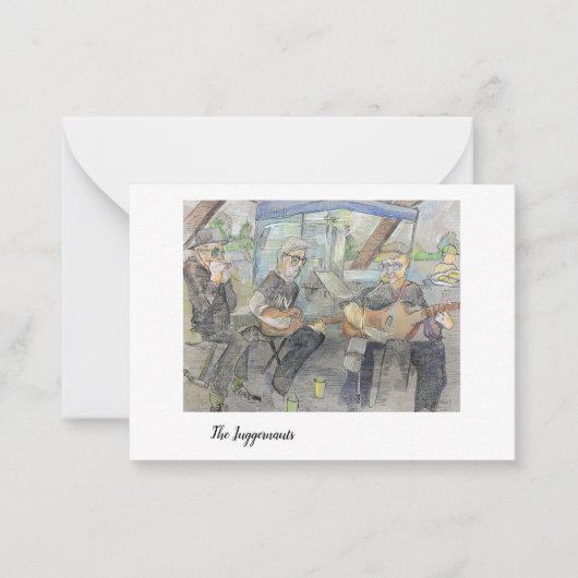 Farmer's Market Muzikant Note Cards Notitiekaartje (Voorkant)