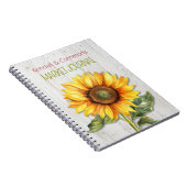 Farmers Market Personalized Sunflower Notebook Notitieboek (Rechterzijde)