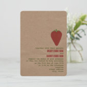 Farmer's Market Thema Bruiloft Uitnodigen | Aardbe Kaart (Staand voorkant)