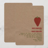 Farmer's Market Thema Bruiloft Uitnodigen | Aardbe Kaart (Voorkant / Achterkant)