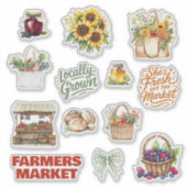 Farmers Market Theme Produce Bridal Shower Sticker (Voorkant)