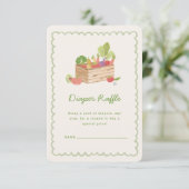 Farmer's Market Veggies Diaper Raffle Informatiekaartje (Staand voorkant)