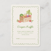 Farmer's Market Veggies Diaper Raffle Informatiekaartje (Voorkant)