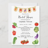 Farmer's Market Veggies QR Code Vrijgezellenfeest Kaart (Voorkant)