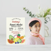 Farmer's Market verjaardagsfeestfoto Kaart (Staand voorkant)