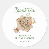 Farmer's Market Vrijgezellenfeest Bedankt Ronde Sticker (Voorkant)