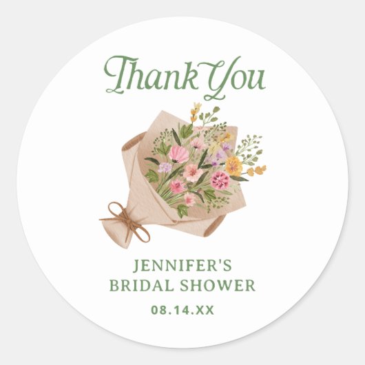 Farmer's Market Vrijgezellenfeest Bedankt Ronde Sticker (Voorkant)