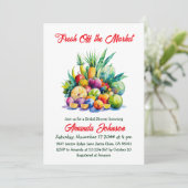 Farmer's Off the Market Fresh Fruit Bridal Shower Kaart (Staand voorkant)