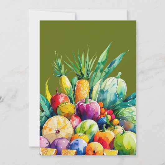 Farmer's Off the Market Fresh Fruit Bridal Shower Kaart (Achterkant)