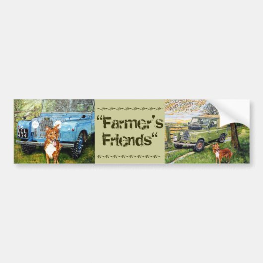 Farmer's vrienden... bumpersticker (Voorkant)