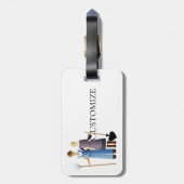 Farmer's vrouw koningin van Spades Thunder_Cove Bagagelabel (Achterkant verticaal)