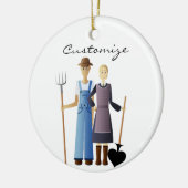 Farmer's vrouw koningin van Spades Thunder_Cove Keramisch Ornament (Links)