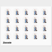 Farmer's vrouw koningin van Spades Thunder_Cove Ronde Sticker (Vel)