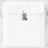 Farmer's vrouw koningin van Spades Thunder_Cove Ronde Sticker (Tas)