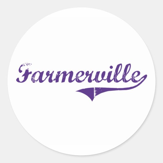 Farmerville Louisiana Classic Design Ronde Sticker (Voorkant)