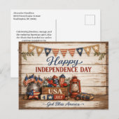 Farmhouse Americana Independence Day Feestdagenkaart (Voorkant / Achterkant)