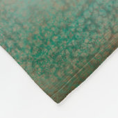 Farmhouse Antiek Blauwgroen monogram Fleece Deken (Hoek)