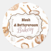 Farmhouse Artisan Bakery Ronde Sticker (Voorkant)