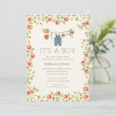 Farmhouse Baby Clothesline Baby Shower Kaart (Staand voorkant)