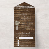 Farmhouse Baby's Rustic Wedding RSVP All In One Uitnodiging (Binnen)