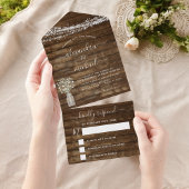 Farmhouse Baby's Rustic Wedding RSVP All In One Uitnodiging