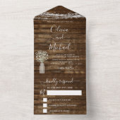 Farmhouse Baby's Rustic Wedding RSVP All In One Uitnodiging (Binnen)