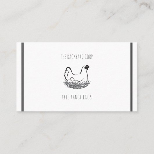 Farmhouse Backyard Chicken Eggs QR Code Visitekaartje (Voorkant)