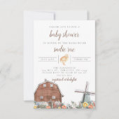 Farmhouse Barn Yard Boho Baby shower Uitnodiging (Voorkant)