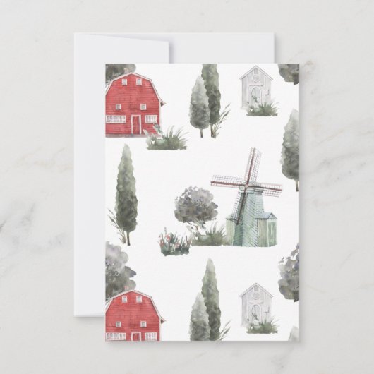 Farmhouse Barn Yard Boho Baby shower Uitnodiging (Achterkant)