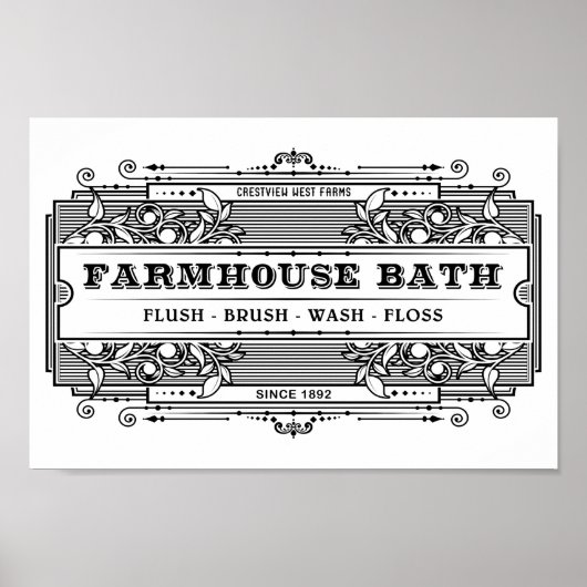 FARMHOUSE BATH POSTER (Voorkant)