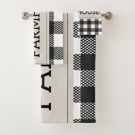 Farmhouse Bath Towel Set Bad Handdoek (Insitu)