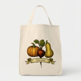Farmhouse Beets Pumpkin and Squash Tote Bag