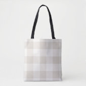 Farmhouse Beige Buffalo Check Canvas tas (Voorkant)
