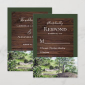 Farmhouse bij Thirlmere Wedding Response RSVP Kaartje (Voorkant / Achterkant)