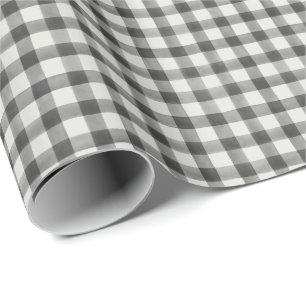Farmhouse Black and White Buffalo Check Cadeaupapier
