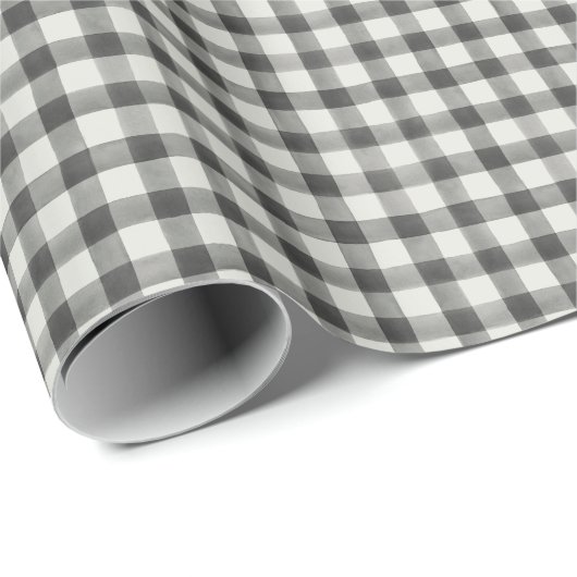 Farmhouse Black and White Buffalo Check Cadeaupapier (Rol Hoek)